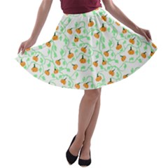 Pumpkin Vines A-line Skater Skirt by bloomingvinedesign