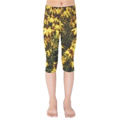 Echinacea Paradoxa Kids  Capri Leggings  by Riverwoman