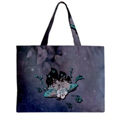 Sport, Surfboard With Flowers And Fish Zipper Mini Tote Bag by FantasyWorld7