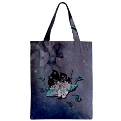 Sport, Surfboard With Flowers And Fish Zipper Classic Tote Bag by FantasyWorld7