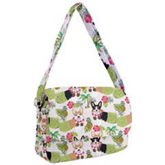 Corgis Pattern Courier Bag by Sudhe