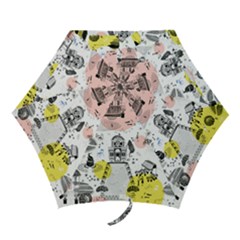 The Park  Pattern Design Mini Folding Umbrellas by Sudhe