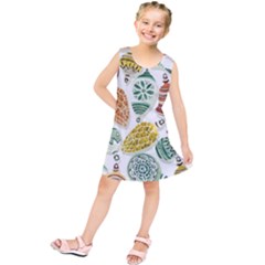 Surface Pattern  Vintage Christmas Ornaments Kids  Tunic Dress by Sudhe