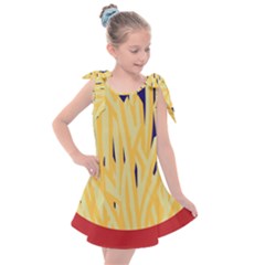 French Fries Potato Snacks Food Kids  Tie Up Tunic Dress by Simbadda