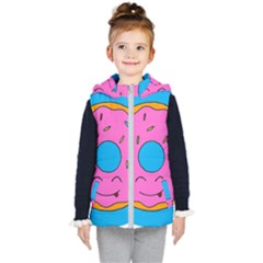 Donut Doughnut Dessert Clip Art Kids  Hooded Puffer Vest by Simbadda