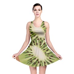 Kiwi Fruit Fresh Green Tasty Food Reversible Skater Dress by Simbadda