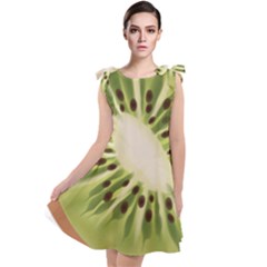 Kiwi Fruit Fresh Green Tasty Food Tie Up Tunic Dress by Simbadda