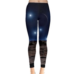 Lunar Landscape Star Brown Dwarf Leggings  by Simbadda