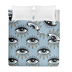 Eyes Pattern Duvet Cover Double Side (full/ Double Size) by Valentinaart