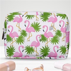 Seamless Pattern With Cute Flamingos Make Up Pouch (medium) by Vaneshart