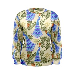 Peacock Vector Design Seamless Pattern Fabri Textile Women s Sweatshirt by Vaneshart