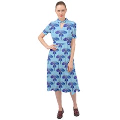 Blue Dragonfly  Keyhole Neckline Chiffon Dress by VeataAtticus