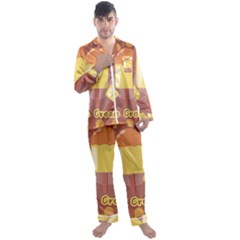 Cream Sweet Icecream Men s Satin Pajamas Long Pants Set by Bajindul