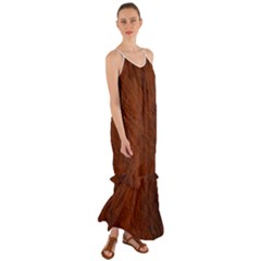 Fur Skin Bear Cami Maxi Ruffle Chiffon Dress by HermanTelo