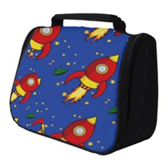 Space Rocket Pattern Full Print Travel Pouch (small) by Vaneshart