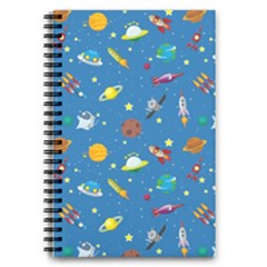 Space Rocket Solar System Pattern 5 5  X 8 5  Notebook by Vaneshart