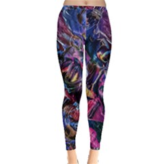 Multicolored Abstract Painting Inside Out Leggings by Vaneshart