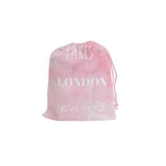 Paris, London, New York Drawstring Pouch (small) by Lullaby