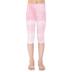 Paris, London, New York Kids  Capri Leggings  by Lullaby