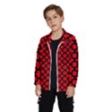 Pattern Red Black Texture Cross Kids  Windbreaker View2