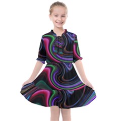 Art Abstract Colorful Abstract Art Kids  All Frills Chiffon Dress by Simbadda