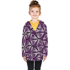 Pattern Purple Seamless Design Kids  Double Breasted Button Coat by Simbadda