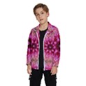 Flower Mandala Art Pink Abstract Kids  Windbreaker View2