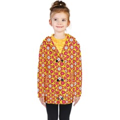 Pattern Colorful Modern Color Kids  Double Breasted Button Coat by Simbadda