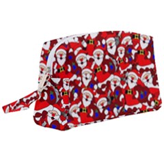 Nicholas Santa Christmas Pattern Wristlet Pouch Bag (large) by Simbadda