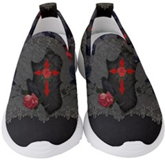 The Crows With Cross Kids  Slip On Sneakers by FantasyWorld7