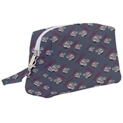 Sushi Pattern Wristlet Pouch Bag (large) by bloomingvinedesign