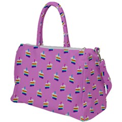 Rainbow Birthday Cake Pattern2 Duffel Travel Bag by bloomingvinedesign