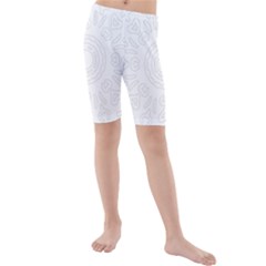 Circle Vector Background Abstract Kids  Mid Length Swim Shorts by Bajindul