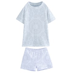 Circle Vector Background Abstract Kids  Swim Tee And Shorts Set by Bajindul