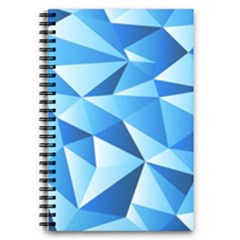 Triangles Abstract Blue 5 5  X 8 5  Notebook by Vaneshart