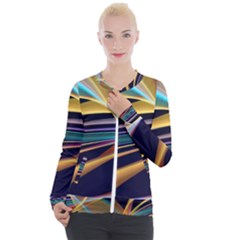 Lines Stripes Colorful Abstract Background Color Casual Zip Up Jacket by Vaneshart