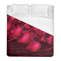 Heart Abstract Shape Pink Light Duvet Cover (full/ Double Size) by Vaneshart