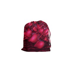 Heart Abstract Shape Pink Light Drawstring Pouch (xs) by Vaneshart