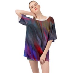 Abstract Paint Painting Watercolor Oversized Chiffon Top by Vaneshart