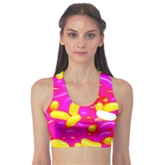 Vibrant Jelly Bean Candy Sports Bra by essentialimage