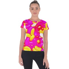 Vibrant Jelly Bean Candy Short Sleeve Sports Top  by essentialimage