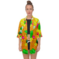 Vibrant Jelly Bean Candy Open Front Chiffon Kimono by essentialimage