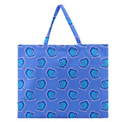 Surfer Pattern Zipper Large Tote Bag by bloomingvinedesign