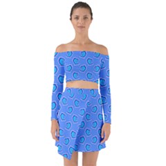 Surfer Pattern Off Shoulder Top With Skirt Set by bloomingvinedesign