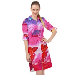 Abstract 2468874 960 720 Long Sleeve Mini Shirt Dress by vintage2030