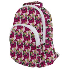 Thurs Pattern  Pink Rounded Multi Pocket Backpack by snowwhitegirl