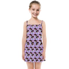 Redhead Girl Pattern Lilac Kids  Summer Sun Dress by snowwhitegirl