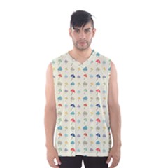 Clouds And Umbrellas Seasons Pattern Men s Sportswear by Wegoenart