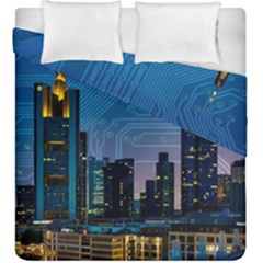 Smart City Circuit Board Duvet Cover Double Side (king Size) by Wegoenart