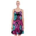 Leaves Spaghetti Strap Velvet Dress View1